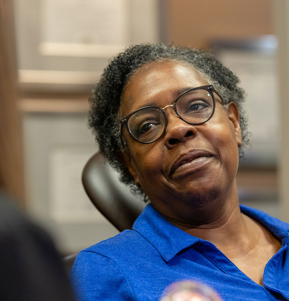 lorrie discussing dental options